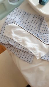 Hip replacement surgery gown and pants