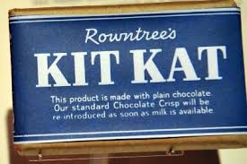 Kit Kat turned blue during world war 2
