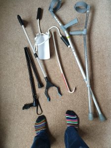 Hip replacement recovery means ditching the gadgets eventually - so no more crutches