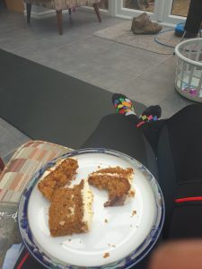 Hip replacement recovery not helped by cake eating